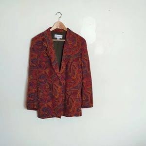 Liz Claiborne Collection Paisley Single Bitton Blazer